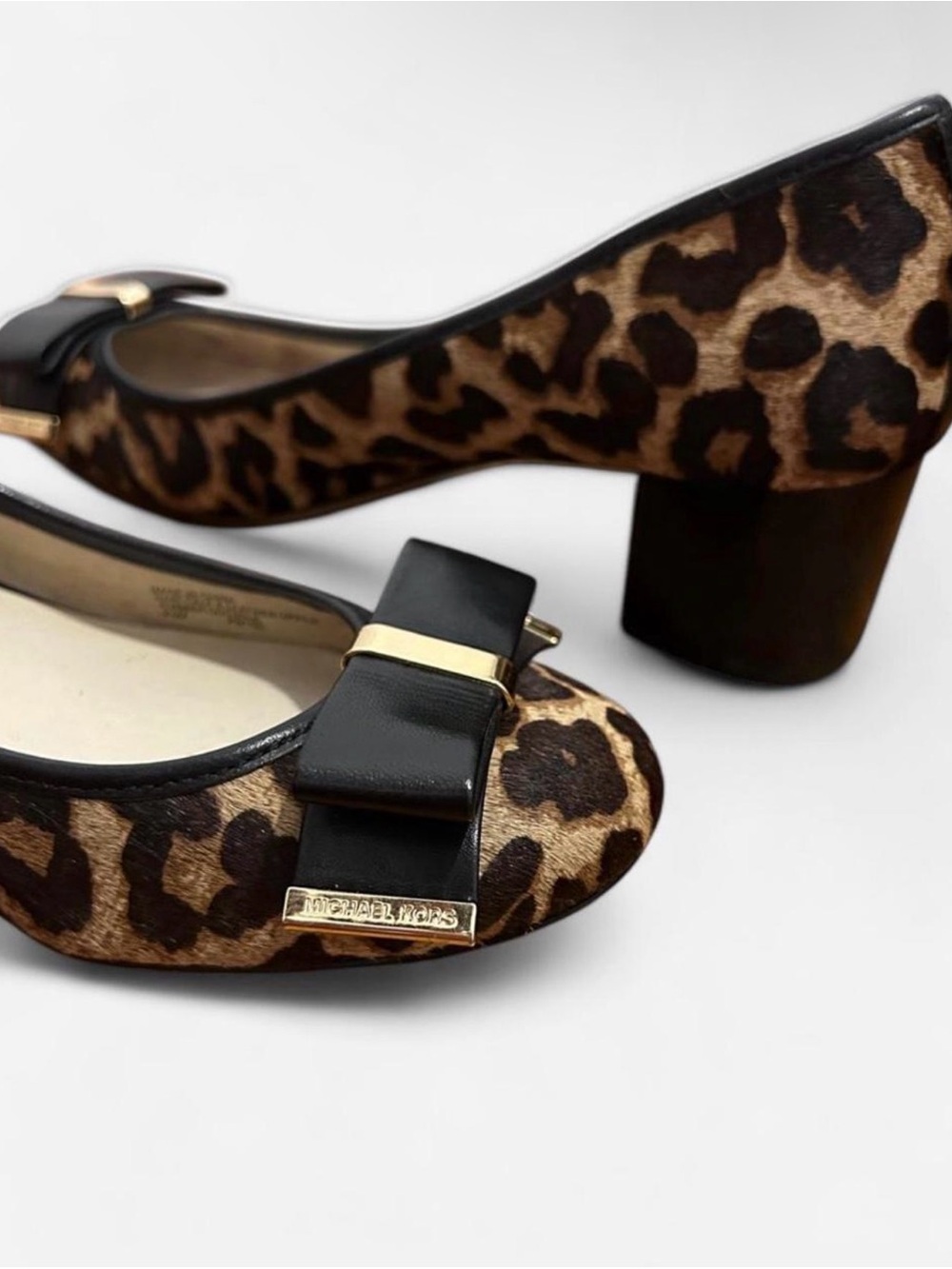 Michael Kors Leopard Print Block Heel Pumps